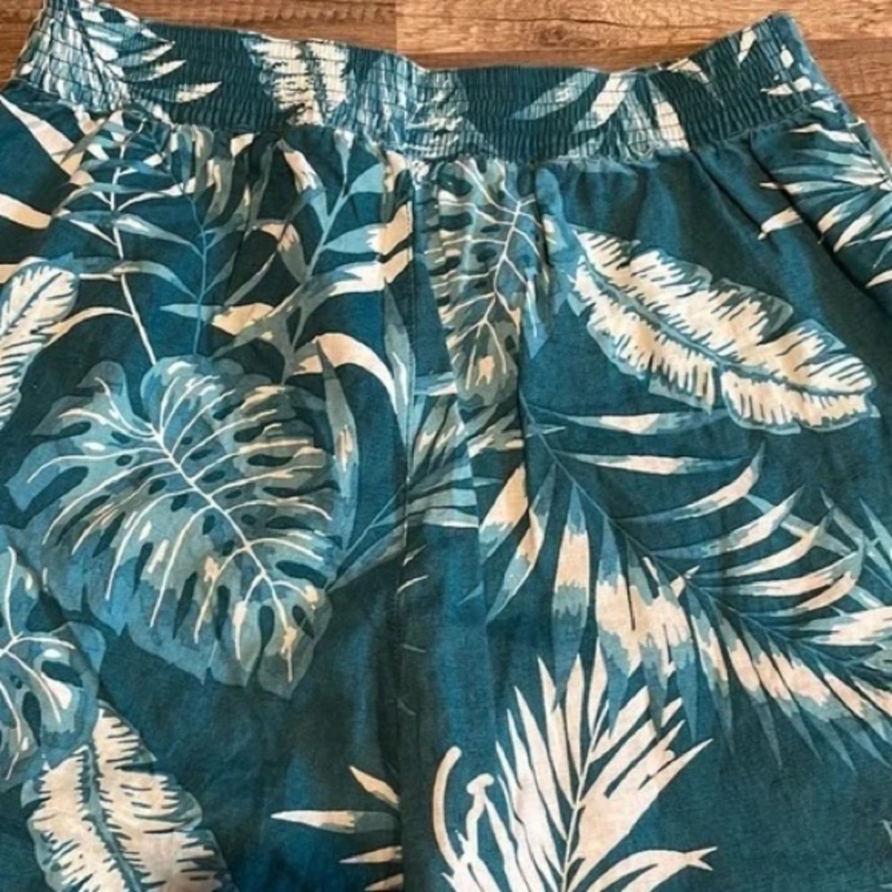 C&C California, Linen, Yacht-Wear Palazzo, Wide Leg Pants, Elastic Back Waist,L - Picture 4 of 14